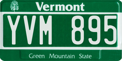 VT license plate YVM895