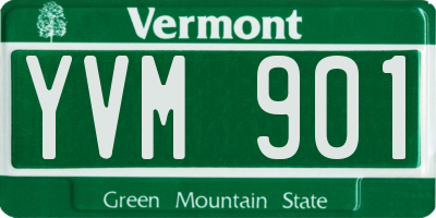 VT license plate YVM901