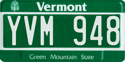 VT license plate YVM948