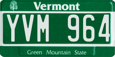 VT license plate YVM964