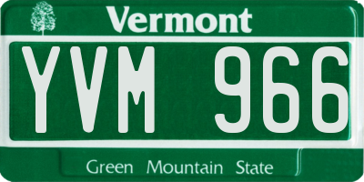 VT license plate YVM966