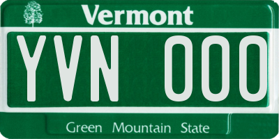 VT license plate YVN000