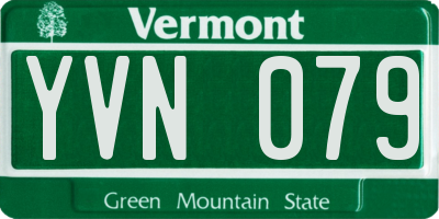 VT license plate YVN079
