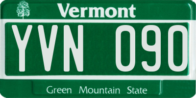 VT license plate YVN090