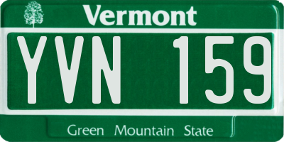 VT license plate YVN159