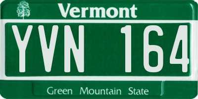 VT license plate YVN164