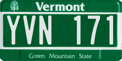 VT license plate YVN171