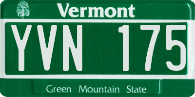 VT license plate YVN175