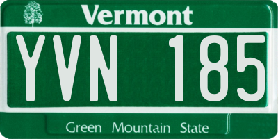 VT license plate YVN185