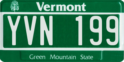 VT license plate YVN199
