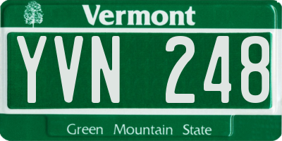 VT license plate YVN248