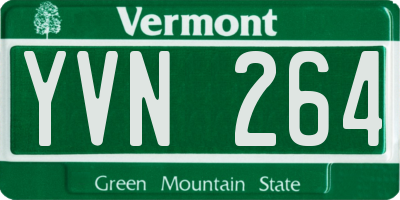 VT license plate YVN264