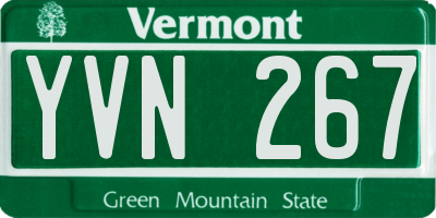 VT license plate YVN267