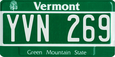 VT license plate YVN269