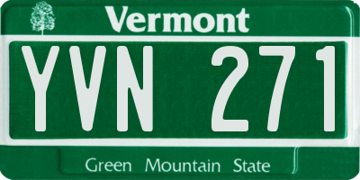 VT license plate YVN271