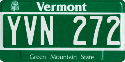 VT license plate YVN272