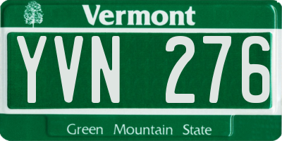 VT license plate YVN276