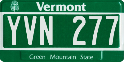 VT license plate YVN277