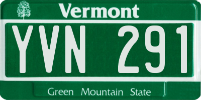 VT license plate YVN291