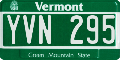 VT license plate YVN295