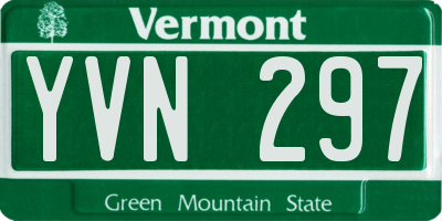 VT license plate YVN297