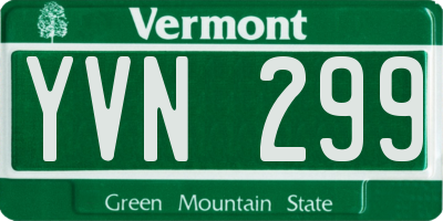 VT license plate YVN299