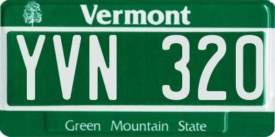 VT license plate YVN320