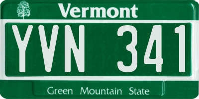 VT license plate YVN341