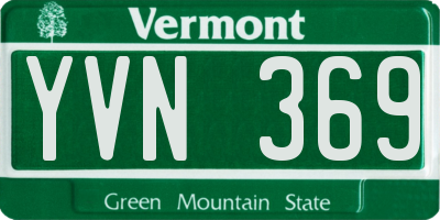 VT license plate YVN369