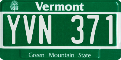 VT license plate YVN371