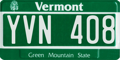 VT license plate YVN408
