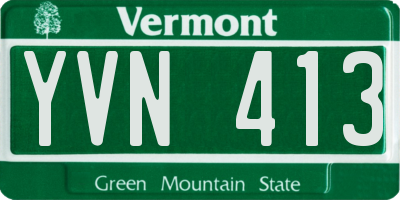 VT license plate YVN413
