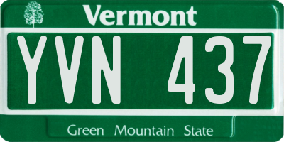 VT license plate YVN437