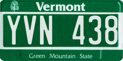 VT license plate YVN438