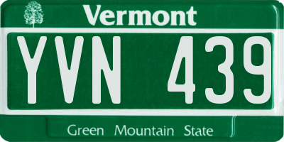 VT license plate YVN439