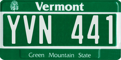 VT license plate YVN441
