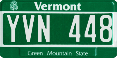 VT license plate YVN448