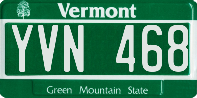 VT license plate YVN468