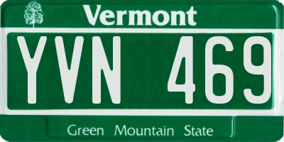 VT license plate YVN469