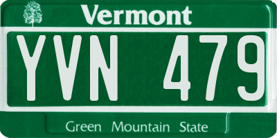 VT license plate YVN479