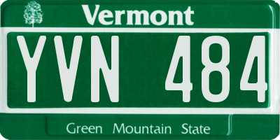 VT license plate YVN484