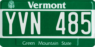 VT license plate YVN485