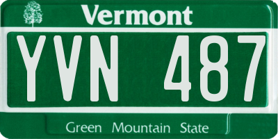 VT license plate YVN487