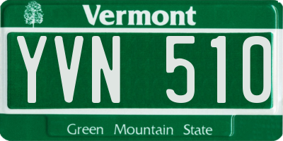 VT license plate YVN510