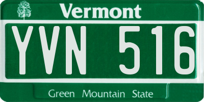 VT license plate YVN516