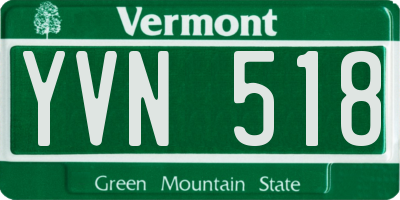 VT license plate YVN518