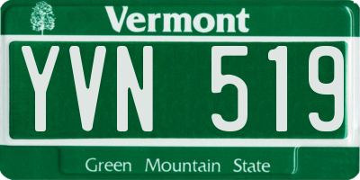 VT license plate YVN519