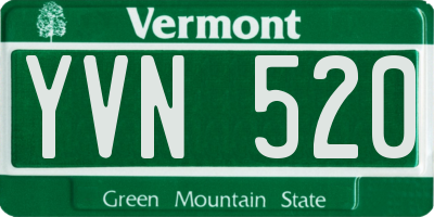 VT license plate YVN520