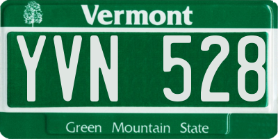 VT license plate YVN528