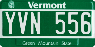 VT license plate YVN556